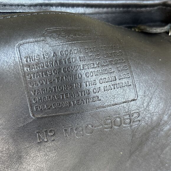 EUC Vintage Coach Mambo Hobo Zip Top Black Leather Crossbody Bag Style 9062 USA - Picture 13 of 15